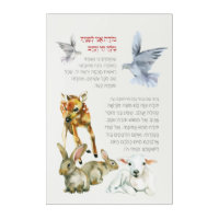 Hebrew Modeh Ani Morning Prayer Jewish Children