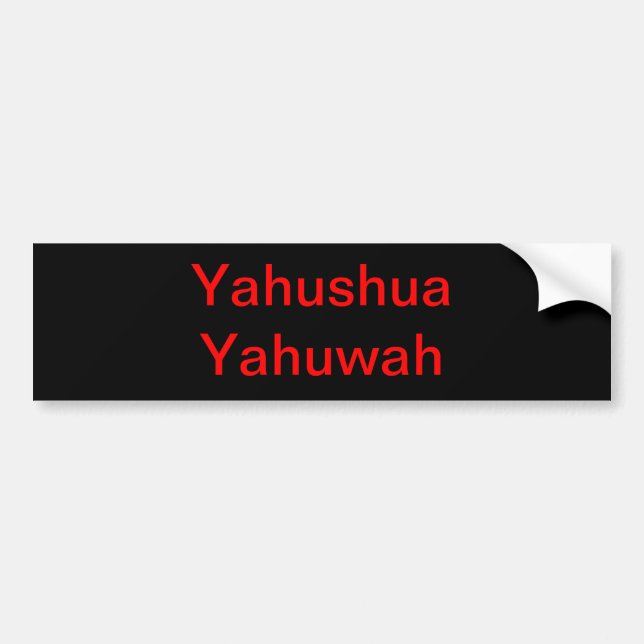 Hebrew names of God. Bumper Sticker (Front)