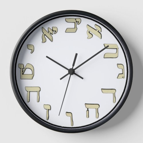 HEBREW NUMBERS WALL CLOCK