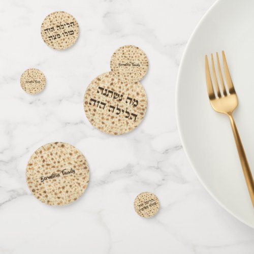 Hebrew Passover Seder Matzah Confetti
