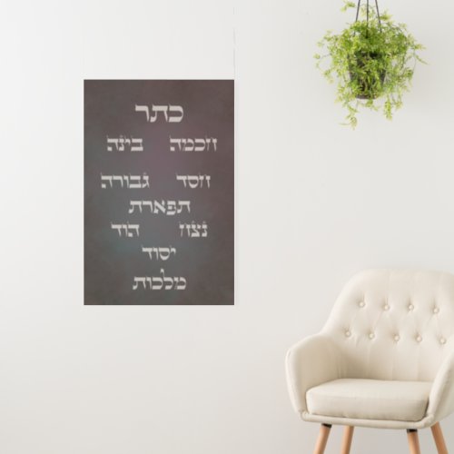 Hebrew Sefirot _ Tree of Life _ 2in1 Dark  Light Foam Board