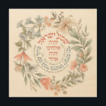 Hebrew Shema Israel In Flower Wreath Jewish Prayer Wood Wall Art<br><div class="desc">One of the two most important prayers in Judaism begins with the words, "Hear, Israel, Adonai is our God, Adonai is One" (Deuteronomy 6:4). When we pray, this verse is followed by, "Blessed Name, Whose kingdom is forever and ever." An inspiring design and a beautiful decor addition for Jewish spaces....</div>