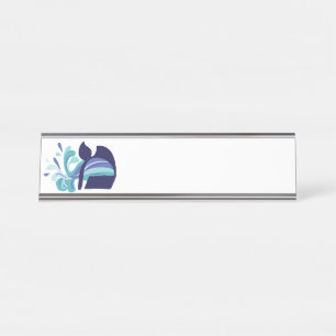 Hebrew Water Desk Name Plate