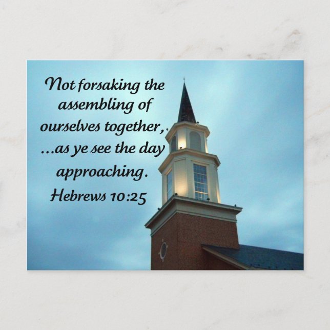 Hebrews 10:25 postcard (Front)