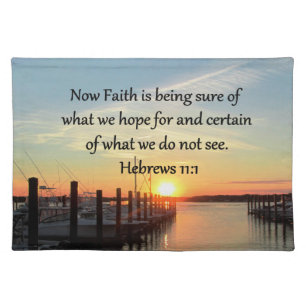 HEBREWS 11:11 SUNSET DESIGN PLACEMAT