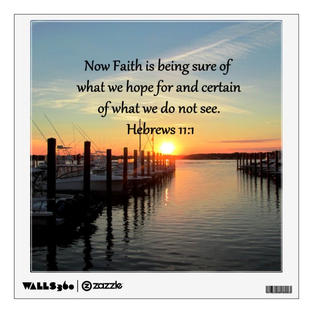 HEBREWS 11:11 SUNSET DESIGN WALL STICKER (Front)
