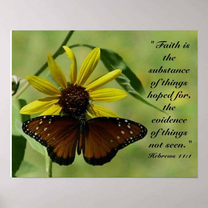 Hebrews 11:1 Butterfly Print 