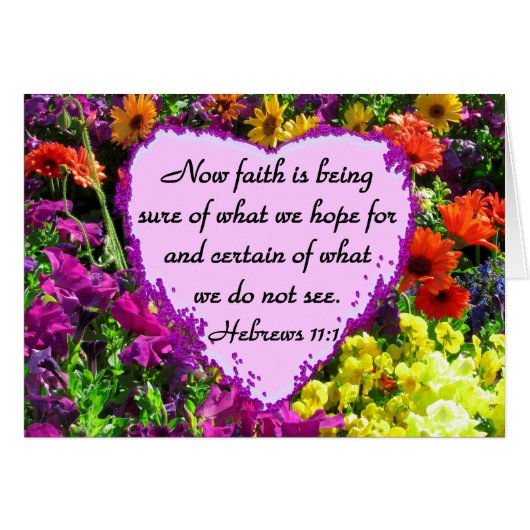 HEBREWS 11:1 FLORAL DESIGN CARDS (Front Horizontal)