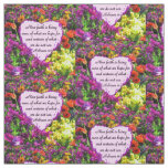 HEBREWS 11:1 FLORAL DESIGN FABRIC