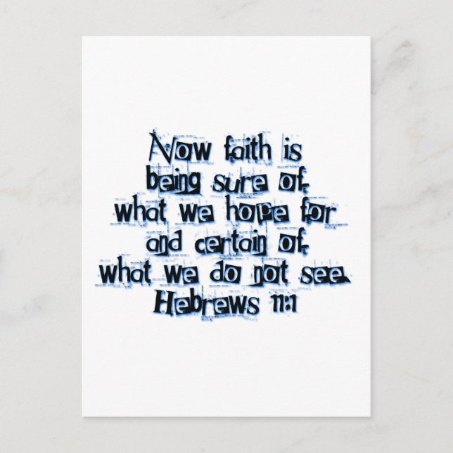 Hebrews 11:1 postcard (Front)