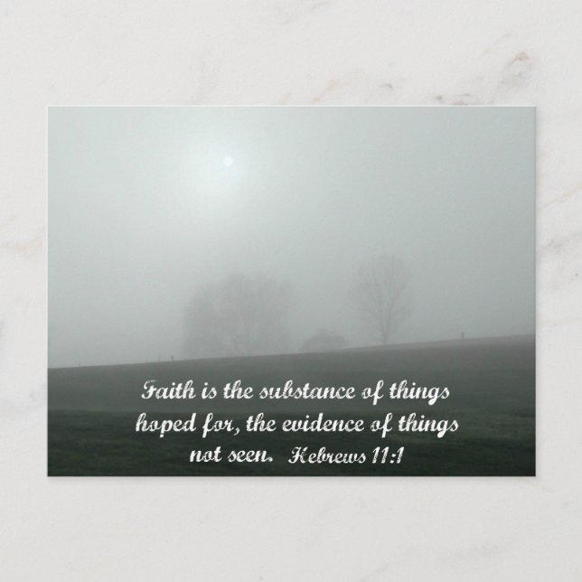 Hebrews 11:1 postcard (Front)