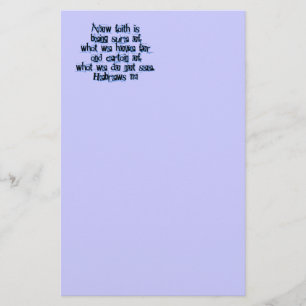 Hebrews 11:1 stationery