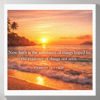 HEBREWS 11:1 WALL ART CANVAS PHOTO TILE