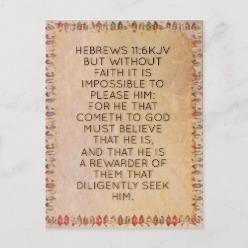 Hebrews 116 KJV Bible Verse Memory Card