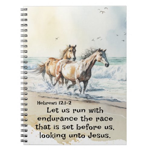 Hebrews 12 1_2 Let us Run with Endurance Bible Notebook