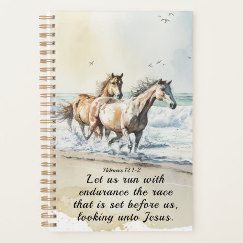 Hebrews 12 1_2 Run with Endurance Horse Bible Planner