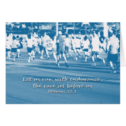 Hebrews 12:1 Let us run the race Cards (Front Horizontal)