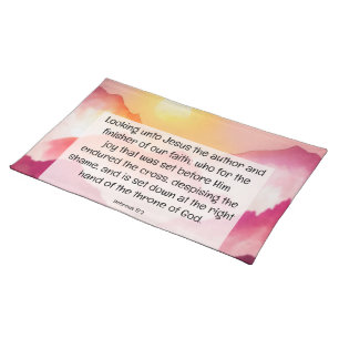 Hebrews 12:2 cloth placemat