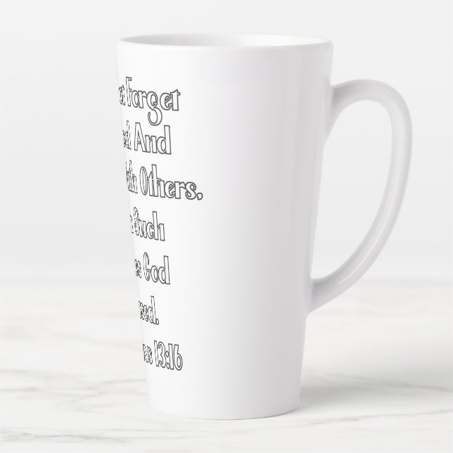 Hebrews 13:16 Bible Verse Latte Mug (Right)