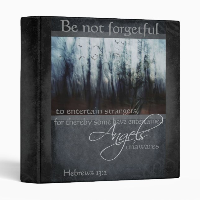 Hebrews 13:2 Angel Quote 1" Photo Album Binder (Front/Spine)