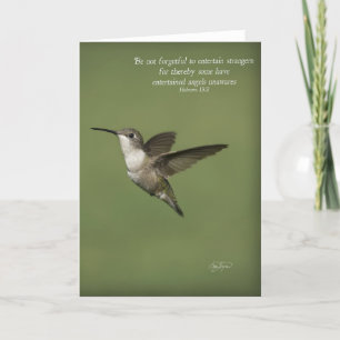 Hebrews 13:2 Hummingbird Greeting Card Inspiration