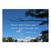 Hebrews 13:5 Never will I leave you (Front Horizontal)