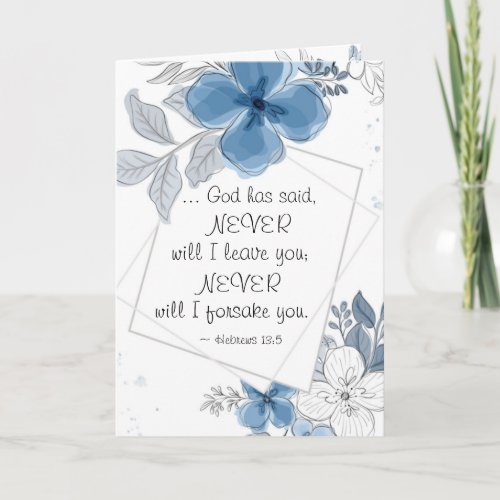 Hebrews 135 NEVER will I Leave You Card