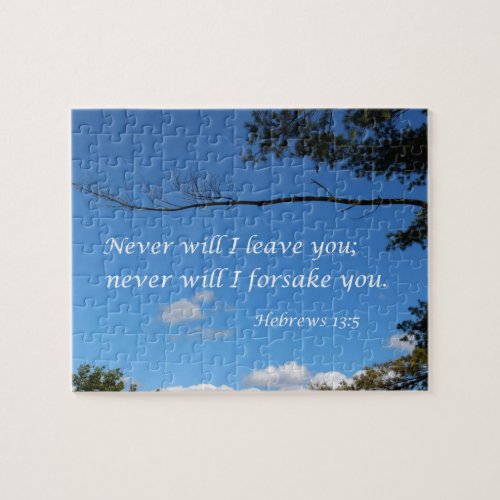 Hebrews 135 Never will I leave you Jigsaw Puzzle