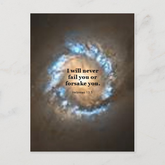 Hebrews 13:5 postcard (Front)