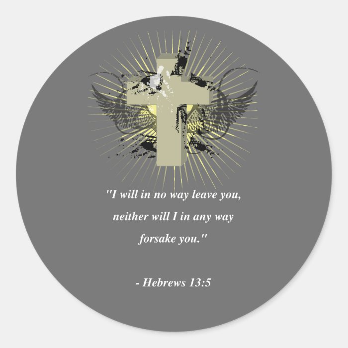 HEBREWS 135 ROUND STICKERS