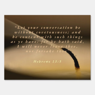 Hebrews 13:5 sign