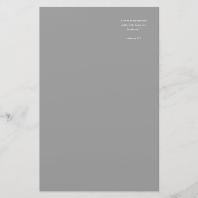 HEBREWS 13:5 STATIONERY (Front)