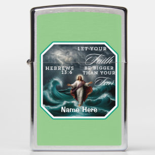 Hebrews 13:6 Faith Over Fear Affirmation Custom  Zippo Lighter