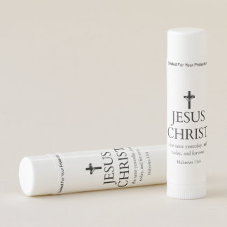 Hebrews 13:8 KJV Jesus Christ Forever Bible Verse Lip Balm