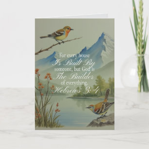 Hebrews 3:4 God the Builder Scripture Christian Card