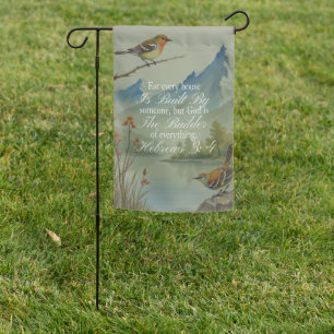 Hebrews 3:4 God the Builder Scripture   Christian  Garden Flag