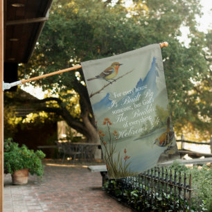 Hebrews 3:4 God the Builder Scripture   Christian  House Flag
