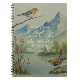 Hebrews 3:4 God the Builder Scripture Christian Notebook