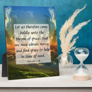 Hebrews 4:16   Plaque