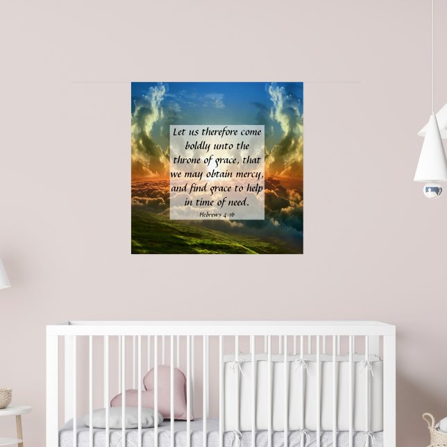 マーシー Hebrews 4:16 poster | Zazzle