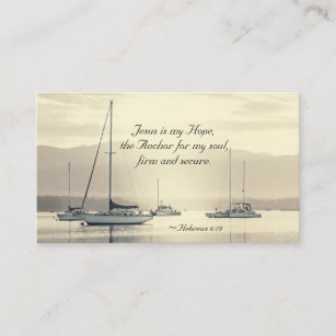 Hebrews 6:19 Jesus is the Anchor for my soul, Business Card