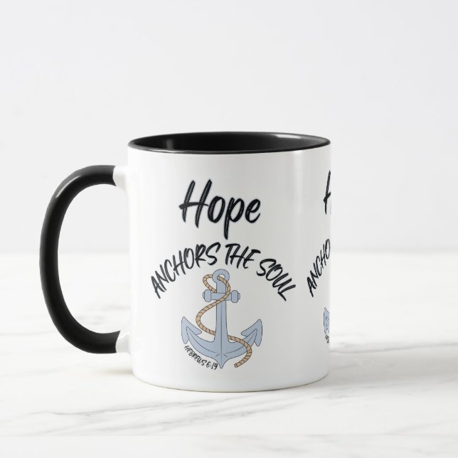 Hebrews 6:19 KJV Bible Verse Two-Tone Mug (Left)