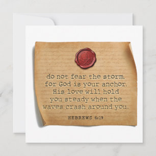 HEBREWS 6:19 - Personalized Notecard