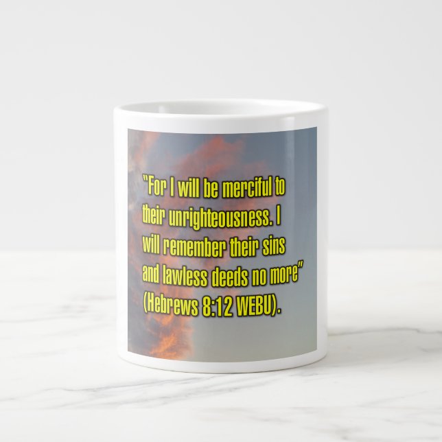 Hebrews 8:12 WEBU Mug (Front)