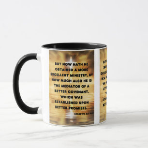 Hebrews 8:6 KJV Bible Verse Pic Two-Tone Mug