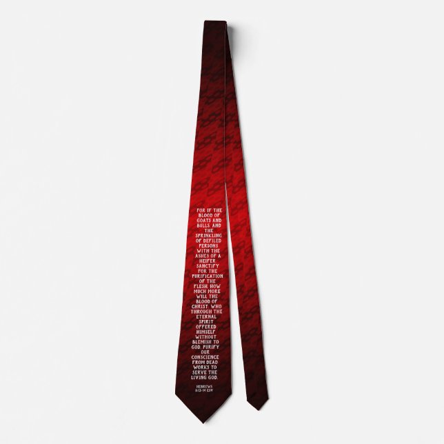 Hebrews 9 scripture neck tie (Front)