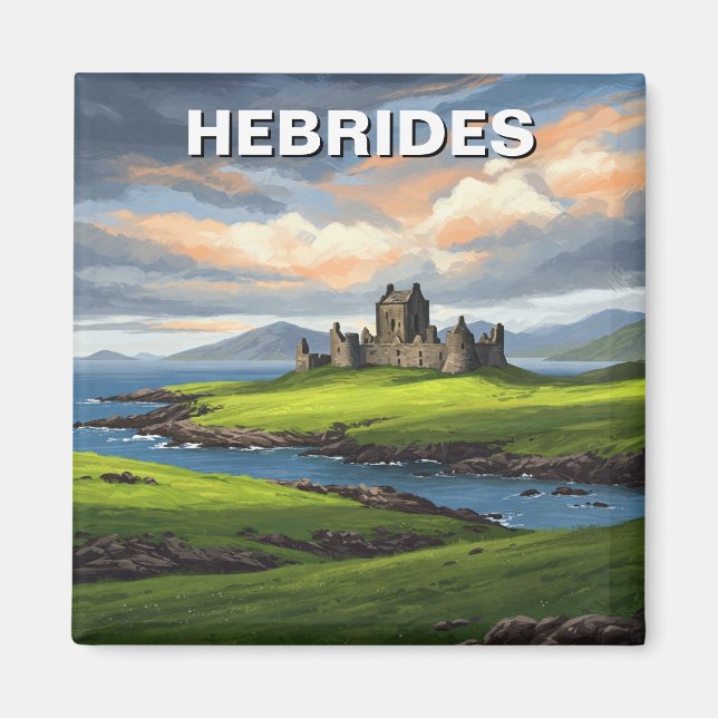 Hebrides Scotland Travel Magnet (Front)