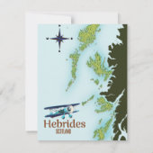Hebrides Scotland travel map. (Back)