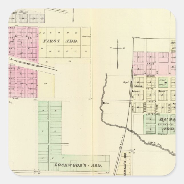 Hebron, Nebraska Square Sticker (Front)