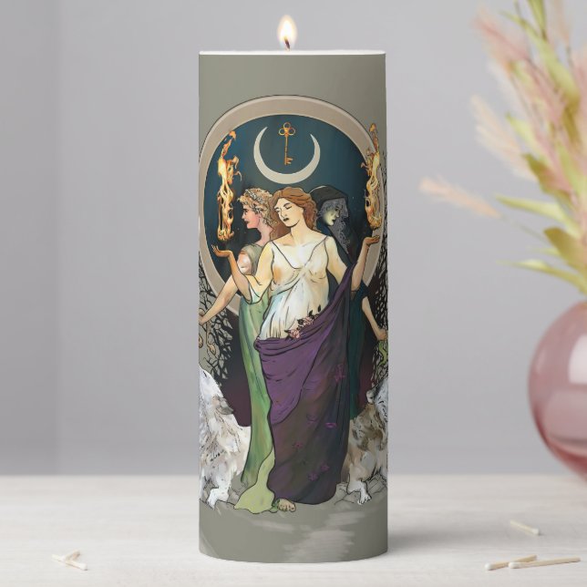 Hecate Candle - Magical Candle Gift - Purple (In Situ)